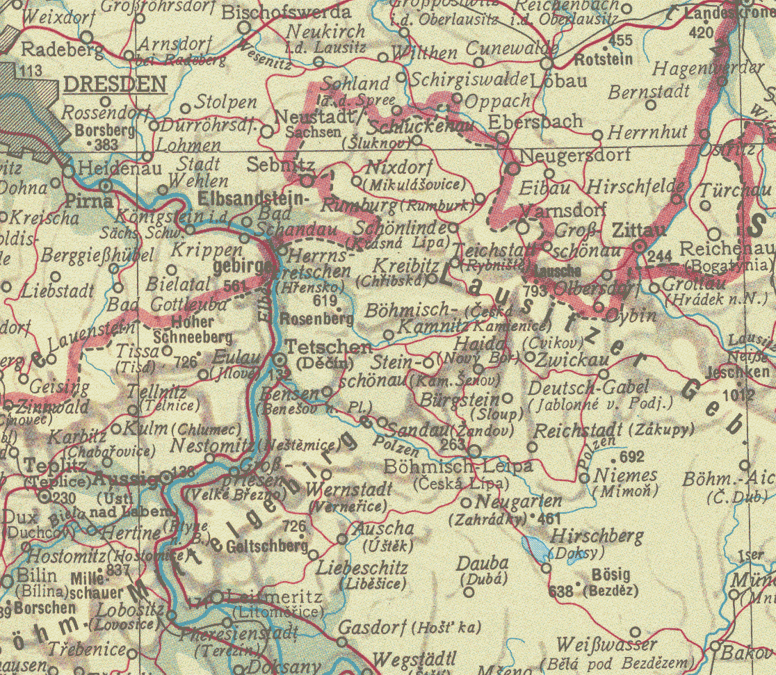 North Bohemia (area near Tetschen and Boehimsch Kamnitz)